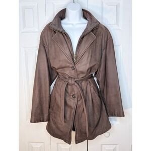 Adventure Bound Wilson's Women's Leather Coat Jacket Brown Size MEDIUM